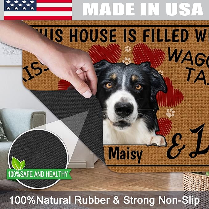 Personalized Dog Cat Mat with Name Photo Custom Placemat Feeding Mats - Image 4