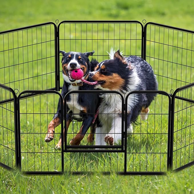 NEWBULIG Dog Playpen 8 Panels 40" Height Foldable Heavy Duty Metal Dog Exercise - Image 7