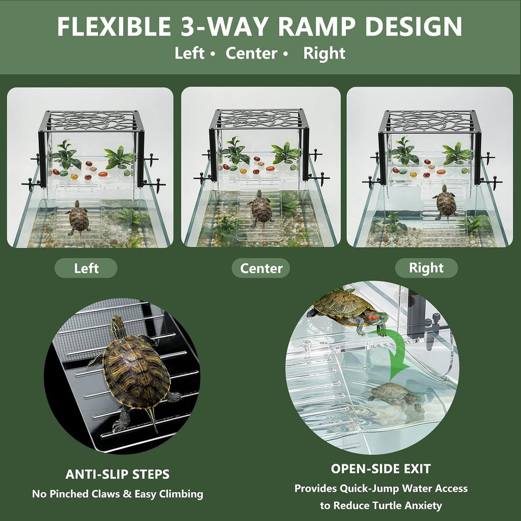Adjustable Height Turtle Basking Platform for 40B/65/75/90/125/150Gal Tank