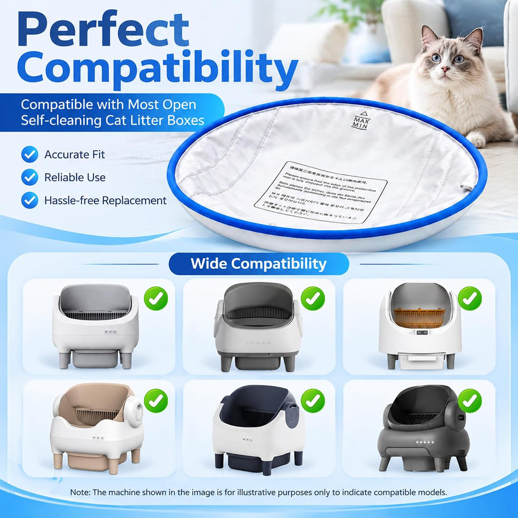 PETCHO Cat Litter Box Replacement Liners for PARUUNTYS and Hazrela, 2-Pack
