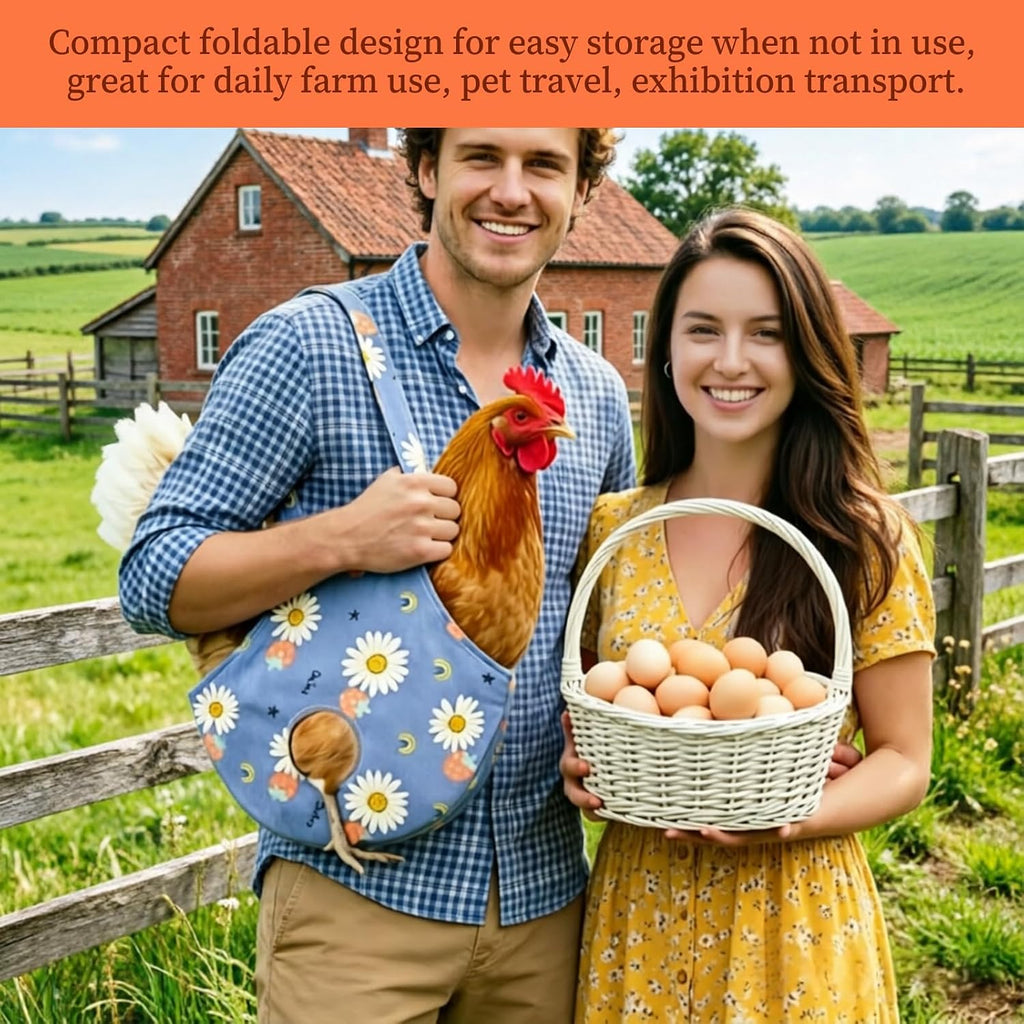 2 Pack Chicken Carrier Bag, Canvas Hen Sling, Poultry Carrier for Travel and Vet Visits