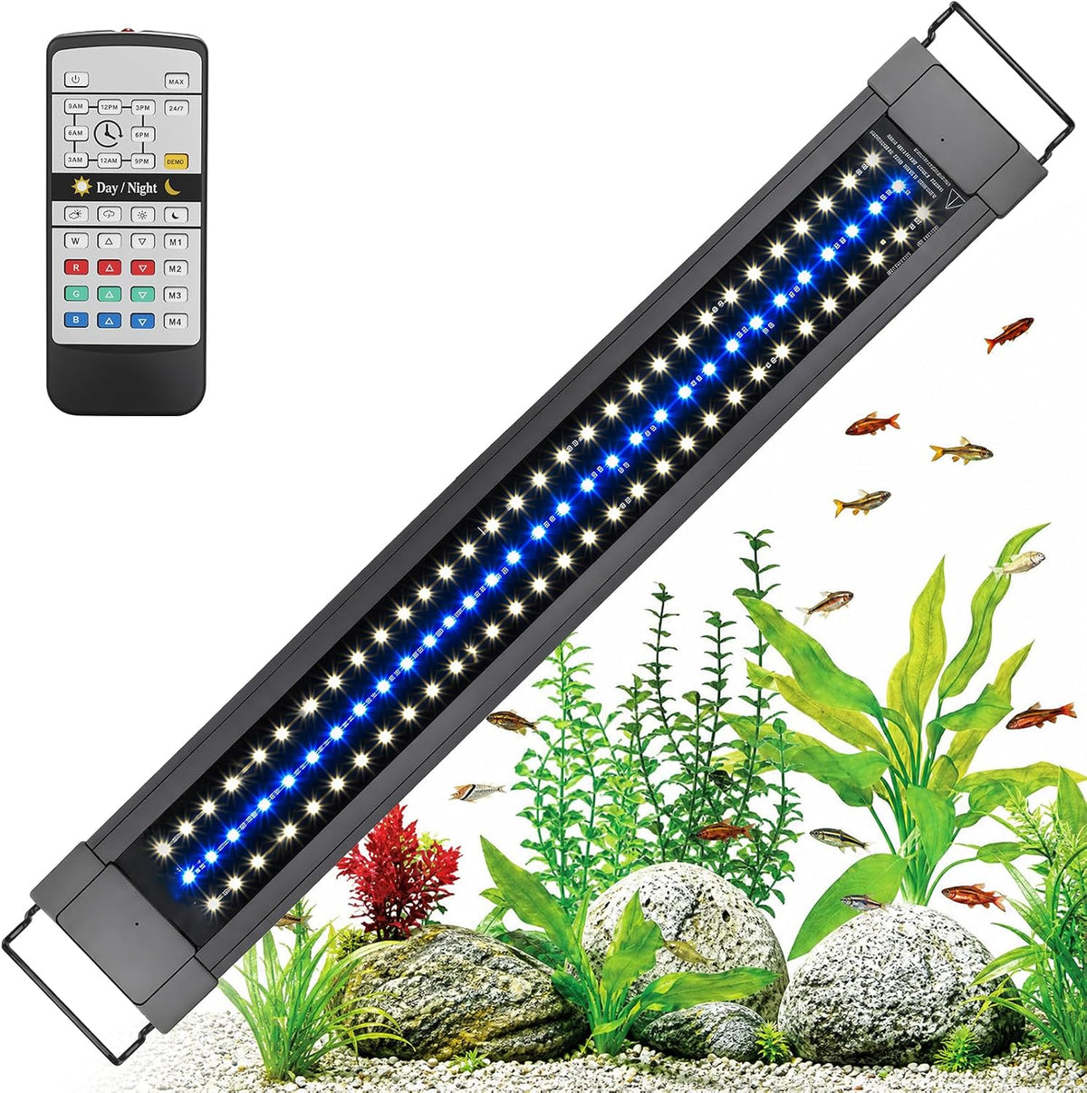 47" LED Aquarium Light Full Spectrum 24/7 DIY Mode for 47-59in Fish Tank