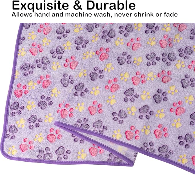 Dono 1 Pack 3 Dog Blankets, Soft Fluffy Fleece Pet Blanket Warm Sleep Mat Paw - Image 5