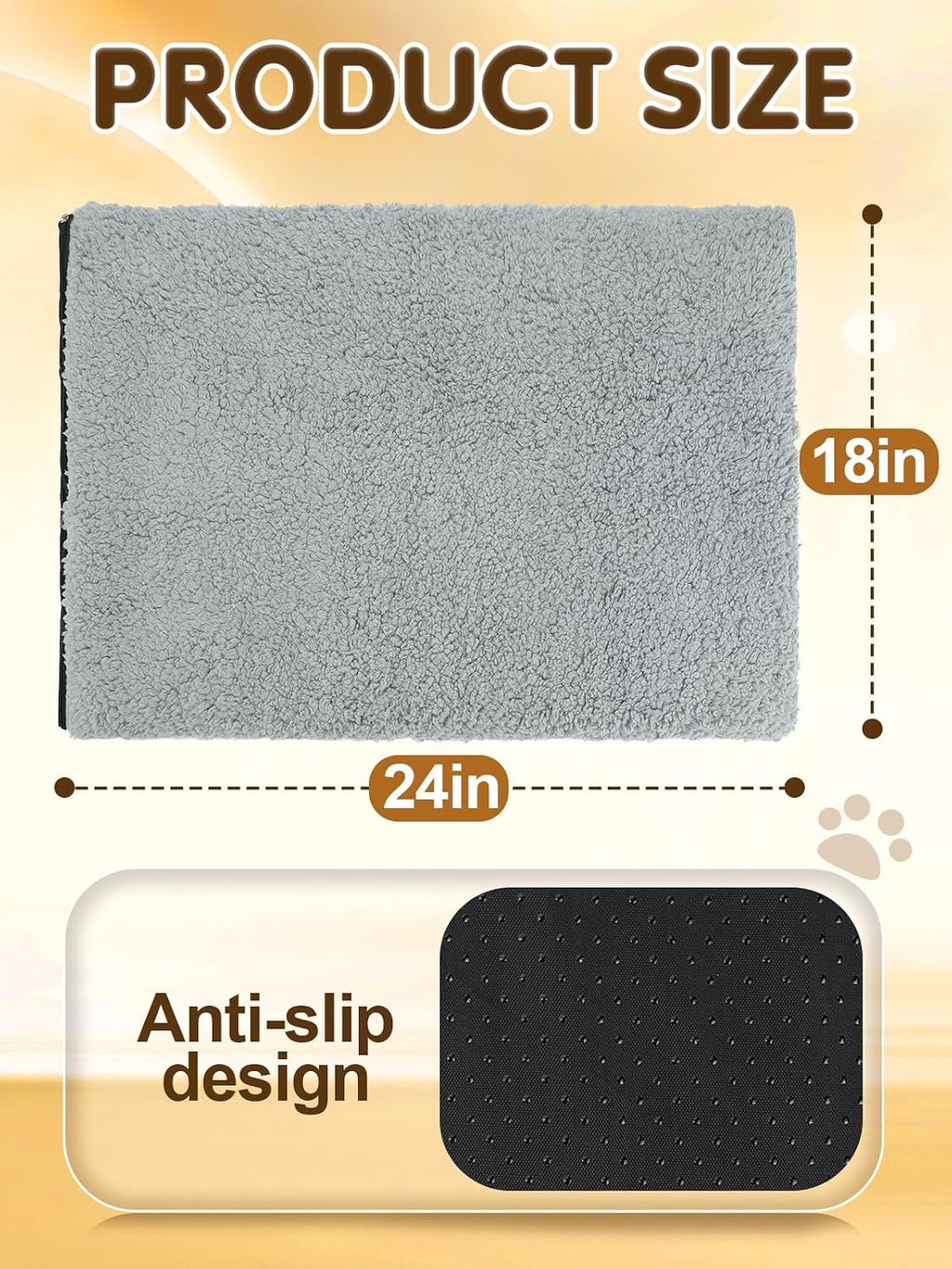 Alphatool 1.6'' Thick Self-Warming Cat Bed, 15.7 x 23.6in