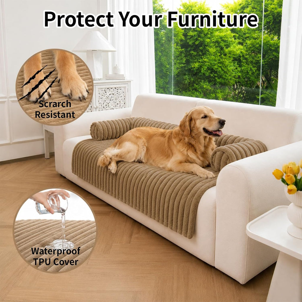 Deep Dream Waterproof Dog Couch Bed/Mat for Large Dogs with Removable Cover