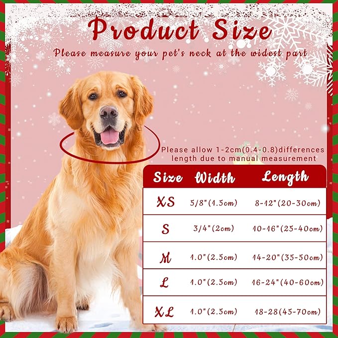 Christmas Plaid Dog Collar, Classical Boys Girls Puppy Collar - Image 3