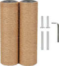 7.4cm 2.91in Diameter Cat Tree Scratching Post Replacement Jute Pole Parts for Cat Tower (9.84in/25cm, M8*2poles)