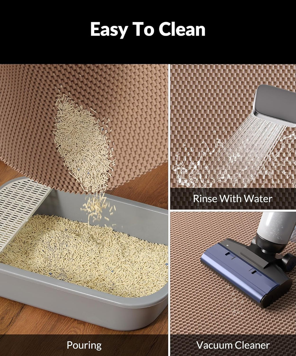 Cat Litter Mat - Cut to Fit Any Place, 35"x23" Litter Trapping Mat