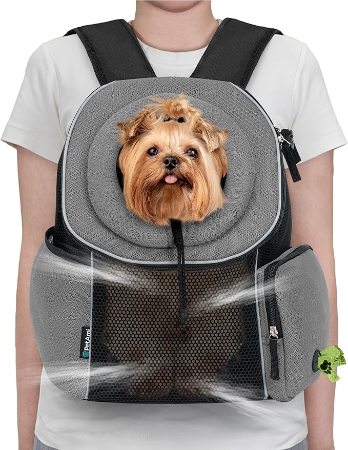 PetAmi Front Carrier Backpack for Dogs and Cats by PetAmi