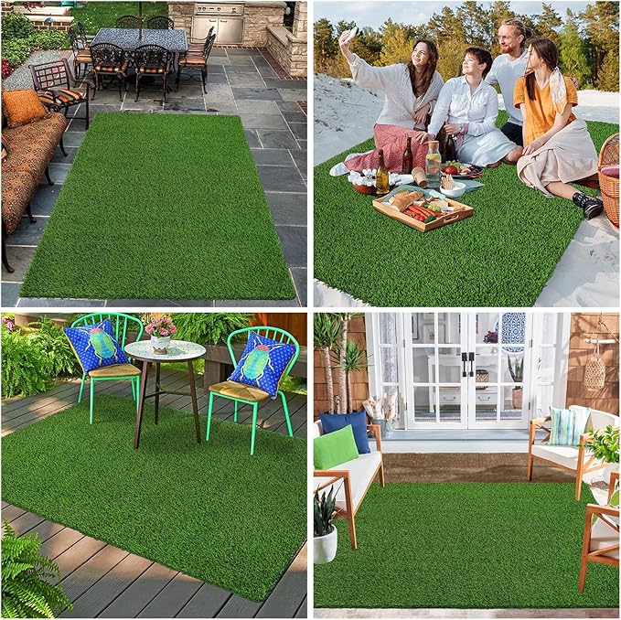 Bsmathom Artificial Grass Rug Indoor Outdoor Rug, 3x5Ft Dog Grass Mat - Image 8