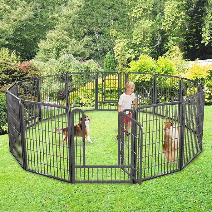 Dog Playpen, 40 inch 14 Panels Dog Pen Indoor Pet Dog Fence Outdoor - Image 9