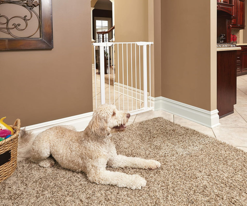 Midwest Homes 39-Inch Walk-Thru Steel Dog Gate, Expands to 38"