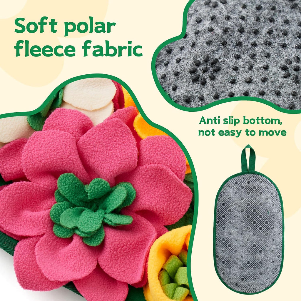 Guinea Pig Snuffle Mat, Rabbit Foraging Mat, Interactive Enrichment Feeding Toy with Slow Feeding Design, Encourages Natural Foraging Skills for Hamsters, Hedgehogs, Kittens & All Small Animals