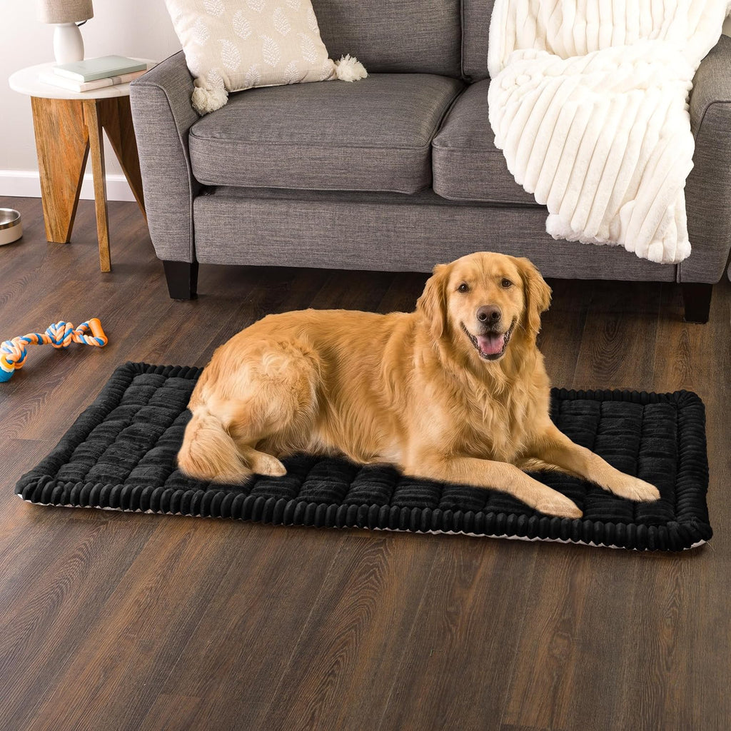 Dog Bed for Car Back Seat - Non-Slip Pet Seat Cover for Backseat, Floor, or Couch - 24.5x52.5 Inch Machine Washable Dog Mat for Car, Trucks, and SUVs - Pet Travel Accessories by PETMAKER (Black)