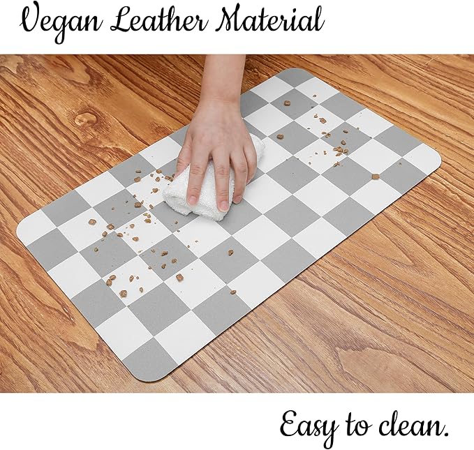Ralxion Checkered Dog Feeding Mat, Absorbent Mats - Image 4