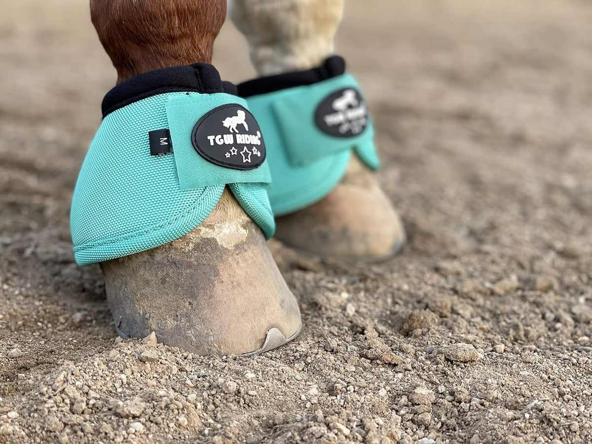 2520D Horse Bell Boots No-Turn Horse Bell Boots, Equine Ballistic Hoof Overreach Bell Boot, Pair
