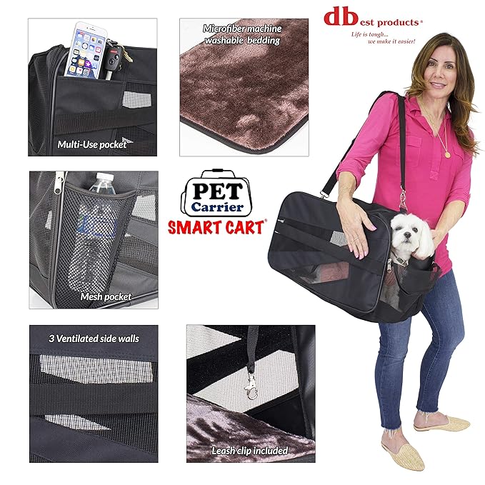 dbest products Pet Smart Cart Carrier, Soft Sided Collapsible Folding Travel Bag - Image 5