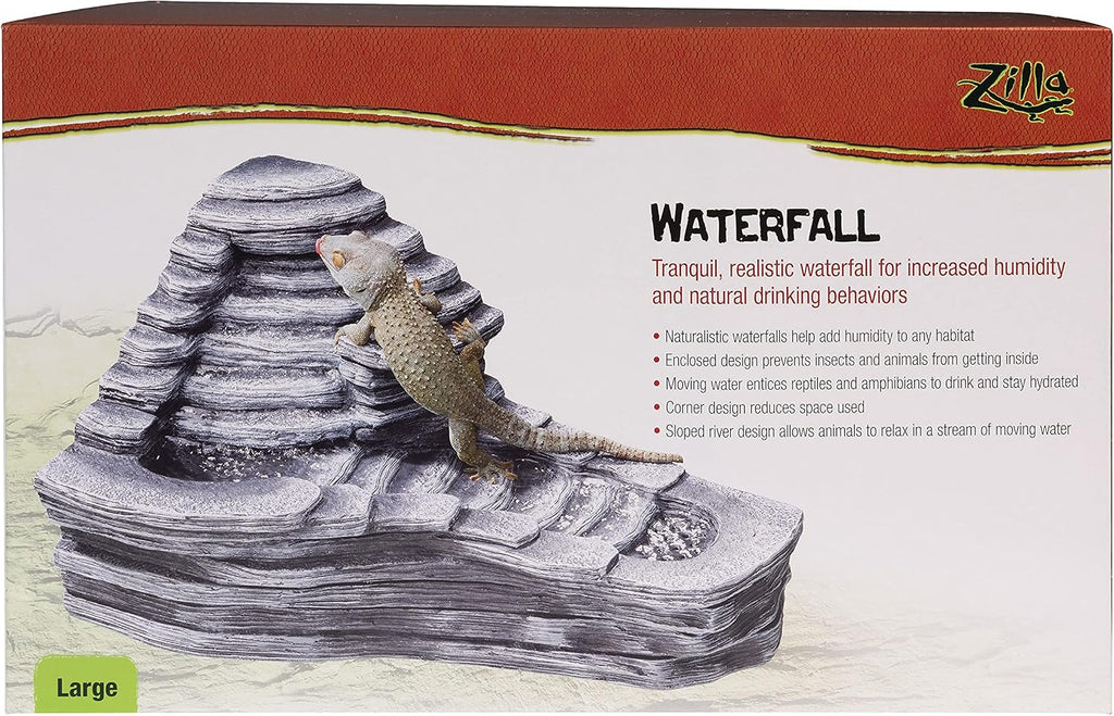 Zilla Pet Reptile Terrarium Waterfall Décor, Large