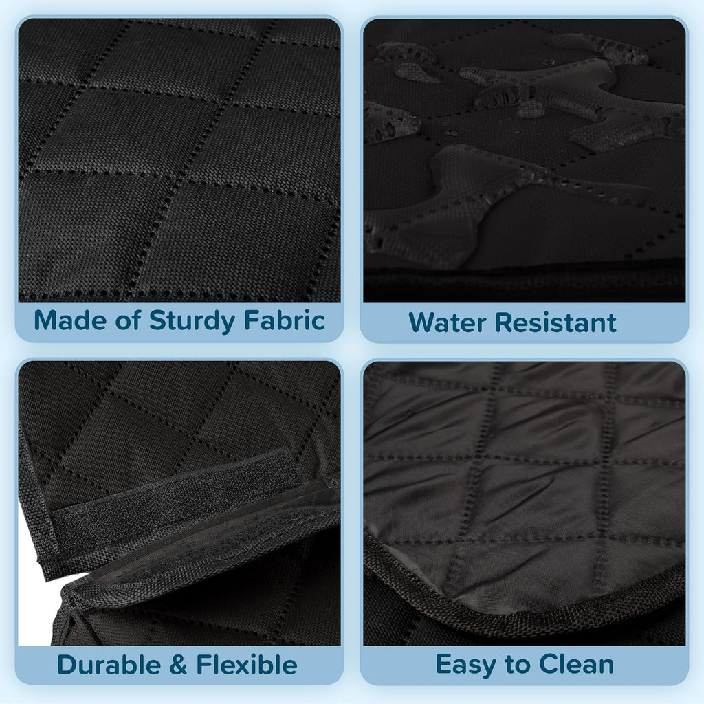 Dog Car Seat Cover for Back Seat - Water-Resistant Car Seat Protector for Cars, Trucks, and SUVs - Seat Cover Protects from Scratches, Mud, Pet Hair and Accidents - Car Accessories by PETMAKER (Black)