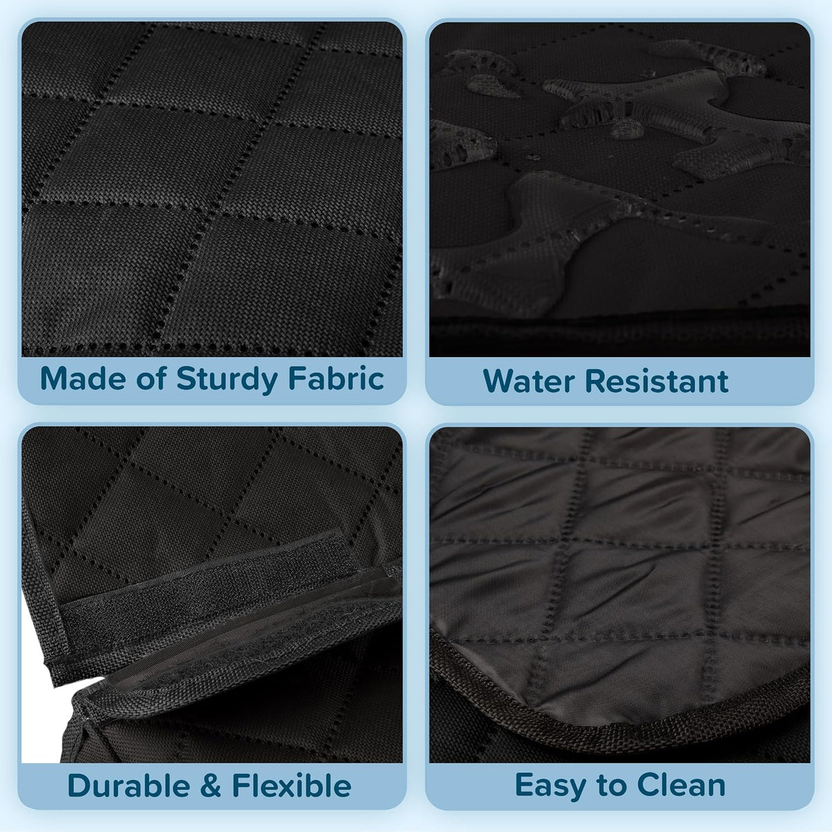 Dog Car Seat Cover for Back Seat - Water-Resistant Car Seat Protector for Cars, Trucks, and SUVs - Seat Cover Protects from Scratches, Mud, Pet Hair and Accidents - Car Accessories by PETMAKER (Black)