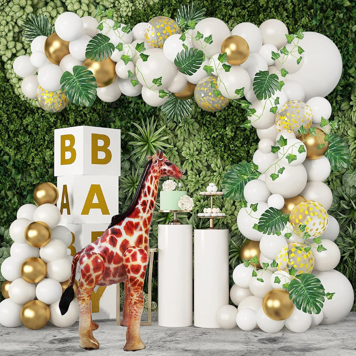 Inflatable Giraffe Lifelike Zoo Animal Balloons for Jungle Birthday Party