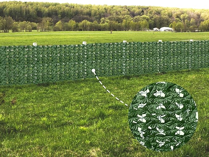 Artificial Fence Privacy Screen: 5FT x 20FT UV-Anti Faux Greenery Backdrop Ivy - Image 7
