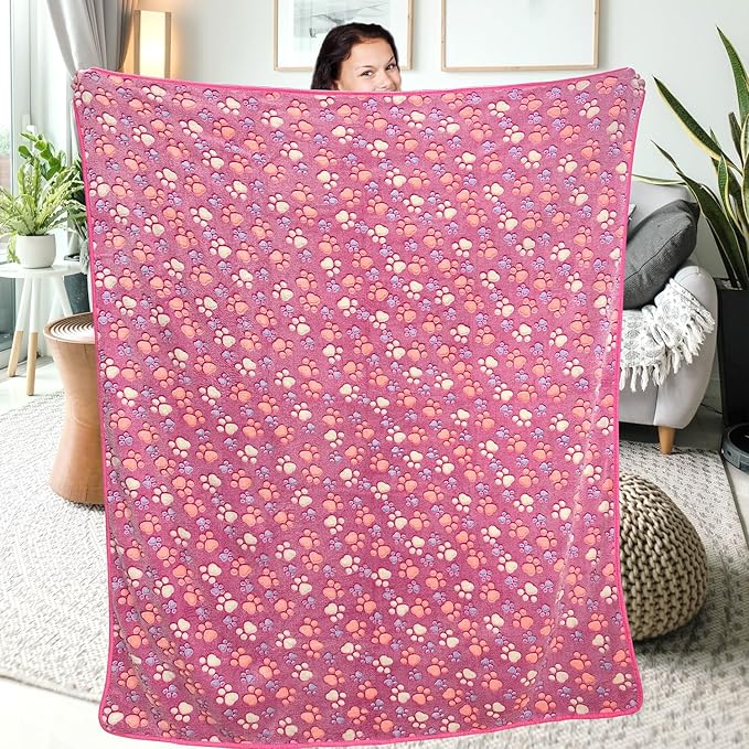 Dog Blankets for Large Dogs, Soft Fluffy Flannel Pet Blanket Mat Cover for Bed - Image 5