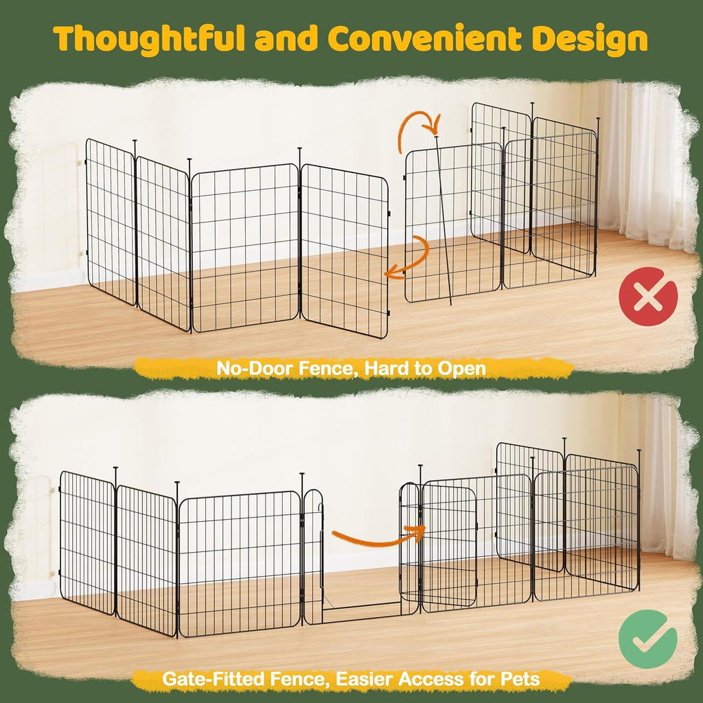 Yaheetech 24in 16-Panel Expandable Dog Playpen for Puppy/Small Animals