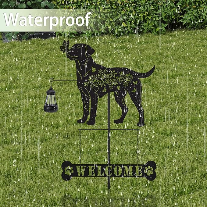Labrador Metal Garden Stakes Yard Decor - Image 4
