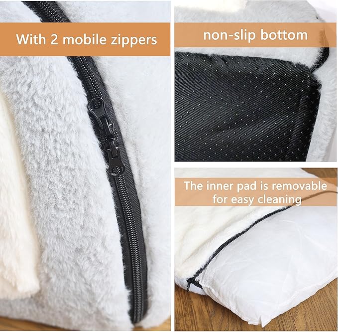 Cat Bed for Indoor Cats，Foldable cat cave，Anti-Slip & Water-Resistant - Image 7