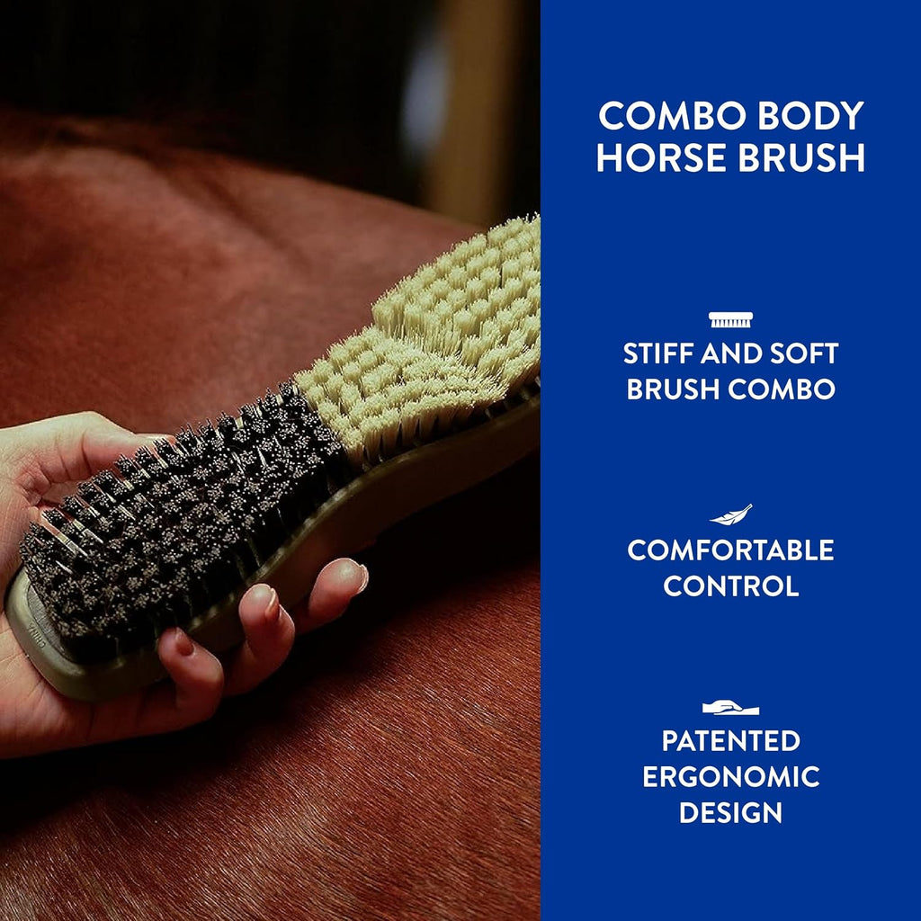 Wahl Professional Animal Equine Grooming Combo Body Horse Brush, Black