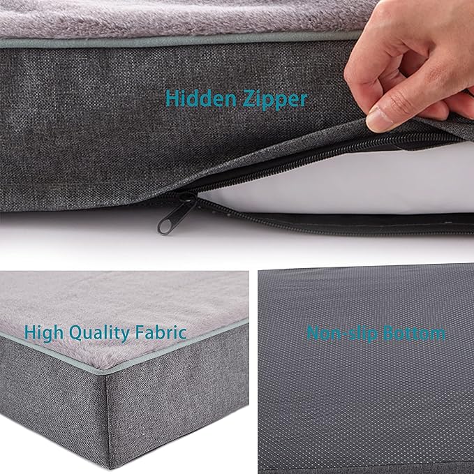 Orthopedic Memory Foam Dog Bed, Dog Crate Bed - Image 4