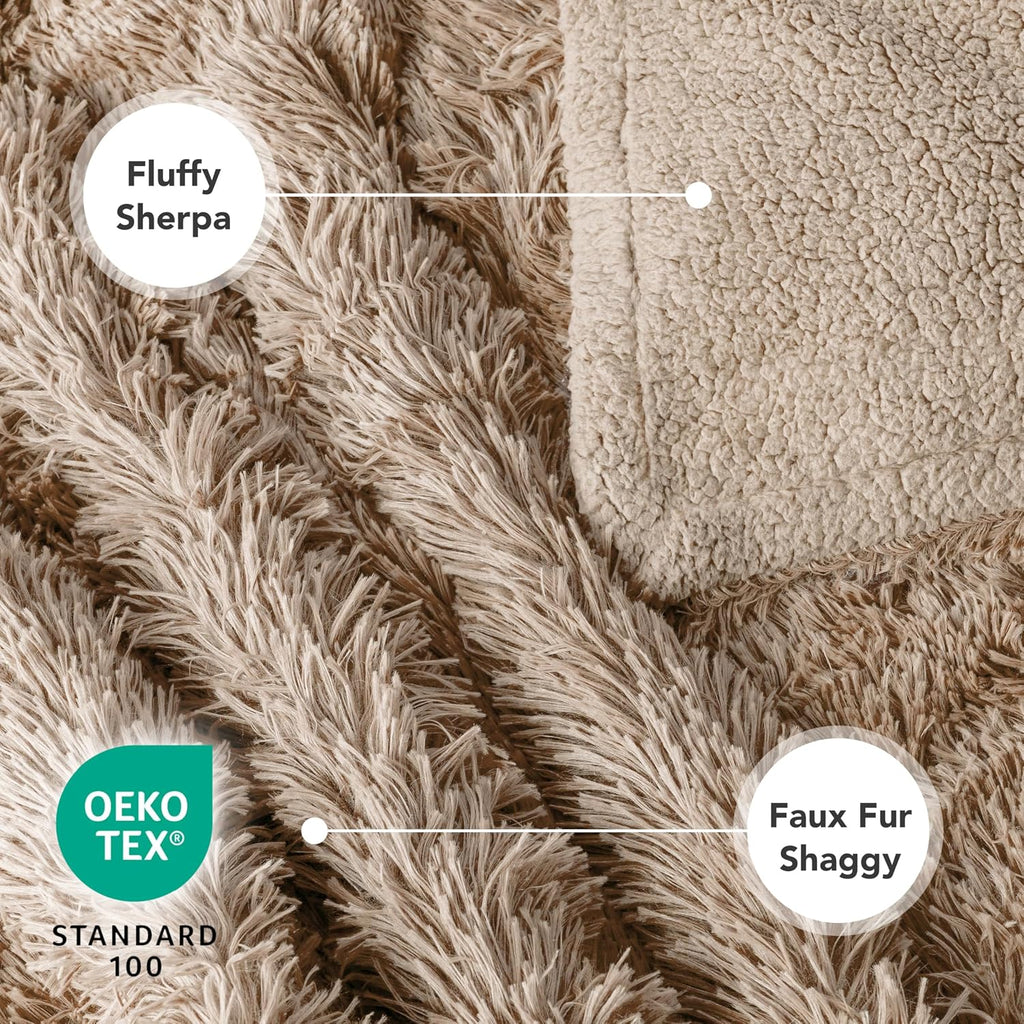 PetAmi Waterproof Dog Blanket for Couch Protector Pet Throw, 60x80 Taupe