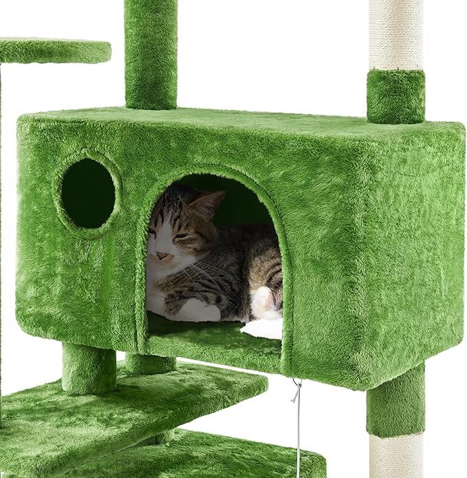 Yaheetech 70in Multi-Level Cat Tree Tall Cat Tower Cat Furniture - Image 5