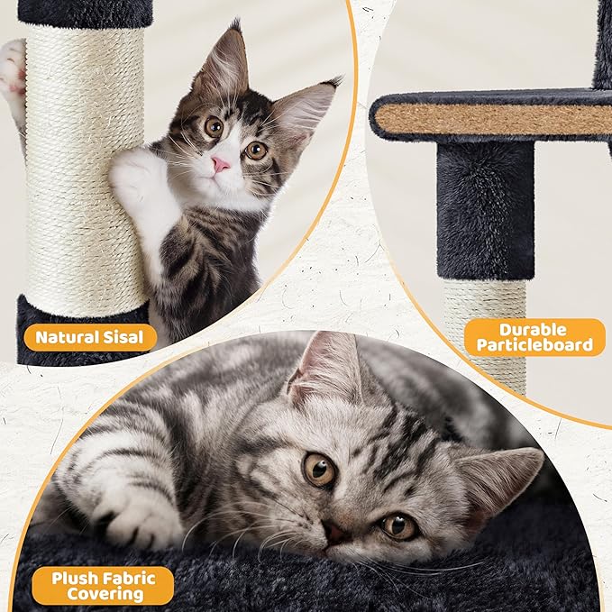 Yaheetech 54in Cat Tree Cat Tower as Activity Center, Indoor Cats and Kittens - Image 6