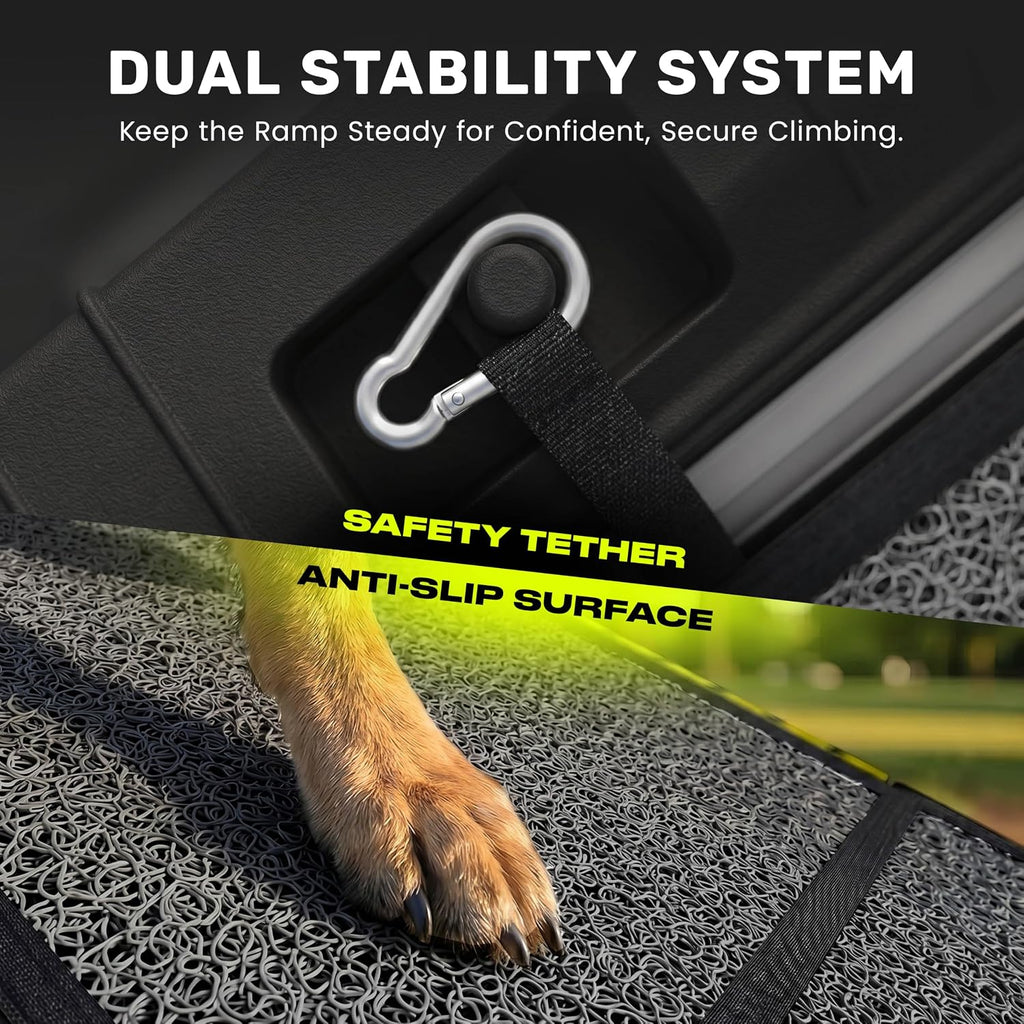 Dog Ramp for Car - 71" L x 17" W Portable Dog Ramp for Car