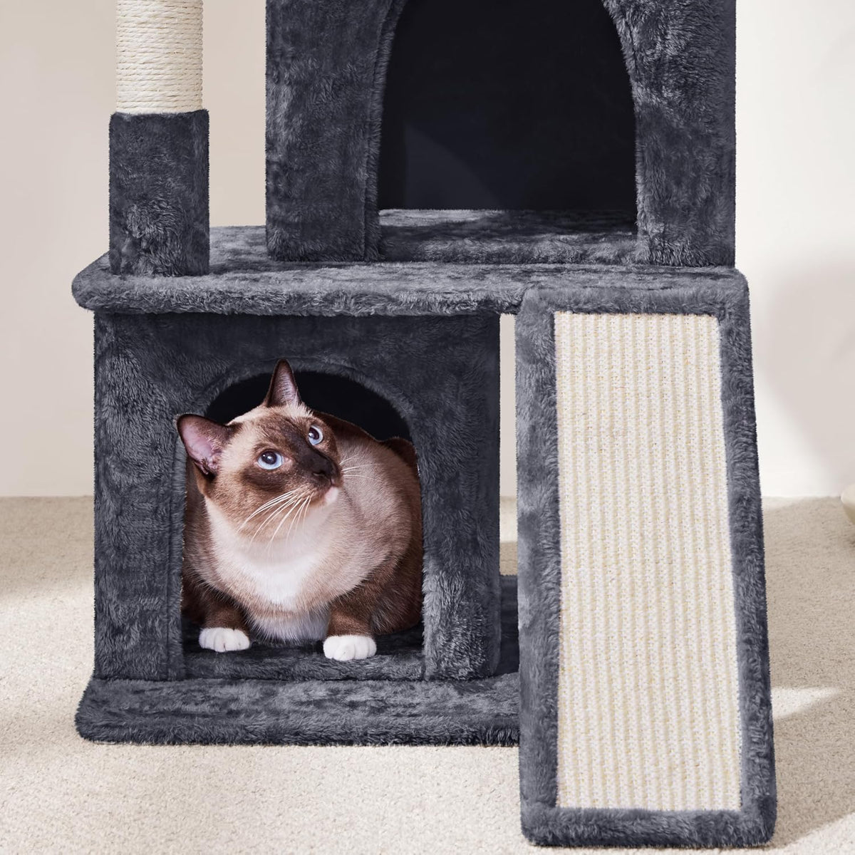 Yaheetech 36in Cat Tree Tower with Large Perch for Senior Kittens