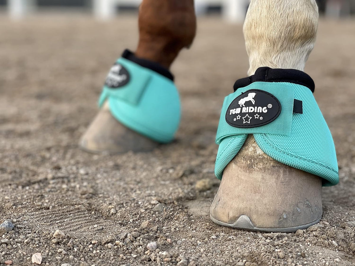 2520D Horse Bell Boots No-Turn Horse Bell Boots, Equine Ballistic Hoof Overreach Bell Boot, Pair