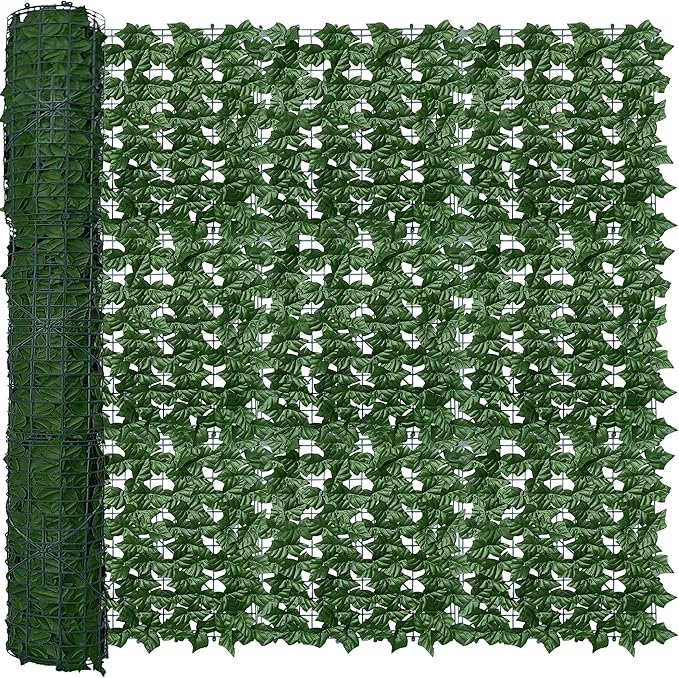 Artificial Fence Privacy Screen: 5FT x 20FT UV-Anti Faux Greenery Backdrop Ivy by ODTORYHOME