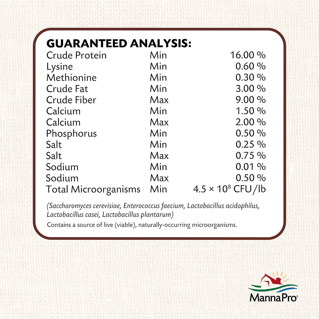 Manna Pro All Flock Crumbles with Probiotics, Chicken & Duck Food, 8 lb Bag