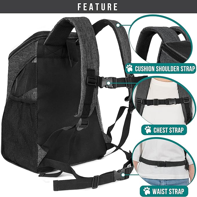PetAmi Small Dogs and Cat Backpack Carrier, Airline Approved Pet Backpack - Image 5