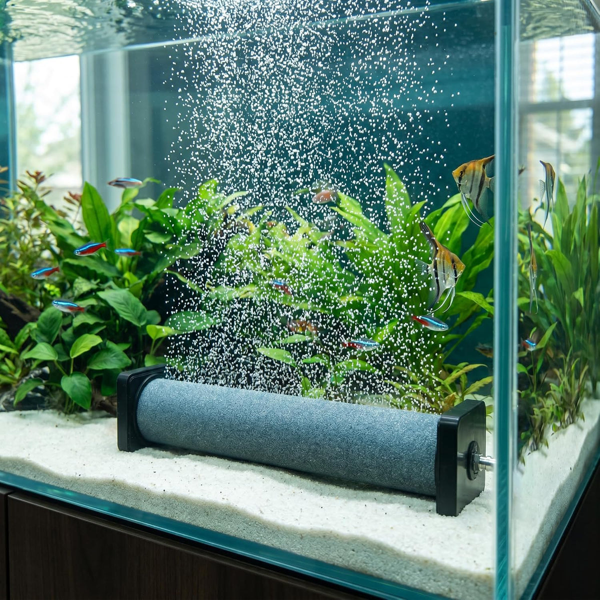 Long Sintered Air Stone, 40x200mm Metal Connector Aquarium Bubbler