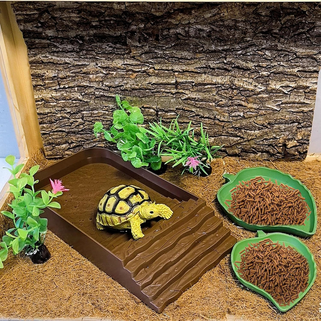 7 PCS Reptile Water Dish Bathing Pool Turtle Habitat Accessories