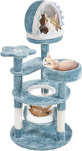 Yaheetech 45.5in Ocean-Themed Cat Tree Multi-Level Cat Tower, Plush Pet by Yaheetech