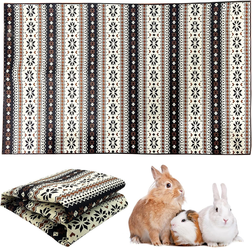 VCEPJH Bunny Floor Mat 55 x 78.7in Rabbit Cage Liner Washable Large Reusable Guinea Pigs Rug Anti-Slip Whelping Pads for Small Pet Dogs Puppy Chinchillas Cats Ferrets