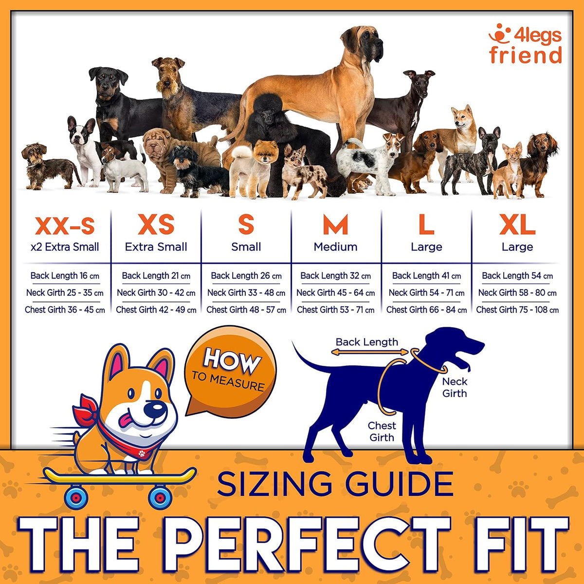 Upgraded Reflective Dog Vest. Hi-Visibility, Fluorescent Blaze Orange Dog Vest Helps Protect Your Best Friend. Safeguard Your PUP from Motorists & Hunting Accidents, On or Off Leash by 4LegsFriend