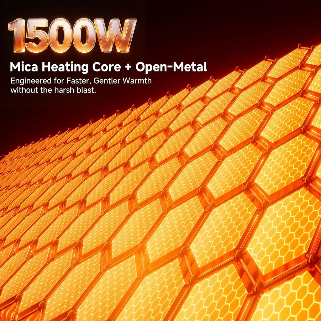 Pasapair 1500W Mica Panel Space Heater, WiFi App & Alexa, Wall or Floor