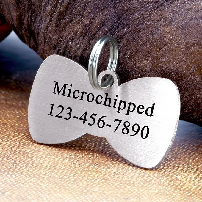 Ultra Joys Cat ID Tag Personalized Pet Tags, Durable Stainless Steel Small Pet - Image 3