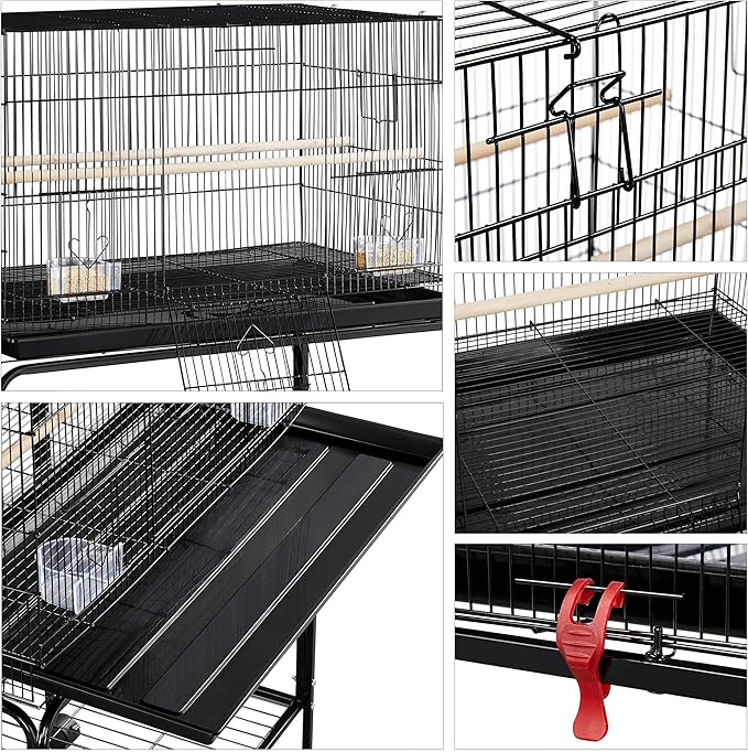 Yaheetech 47-inch Rolling Breeding Flight Bird Cages - Image 5