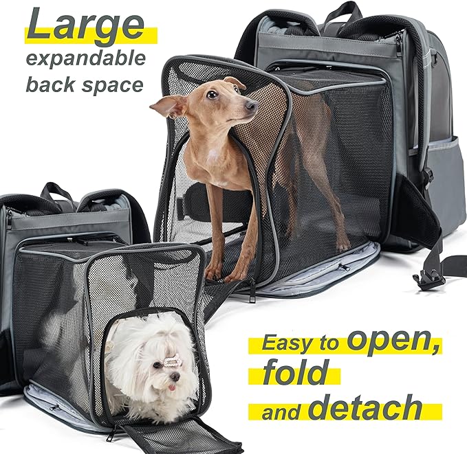 Expandable Pet Carrier, Airline-Approved Foldable and Detachable Backpack - Image 3